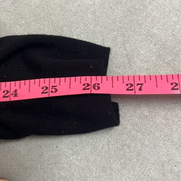 Patrizia Luca Black Pullover Top Long Puff Sleeves Sheer Stretch Small Italian - Picture 9 of 10